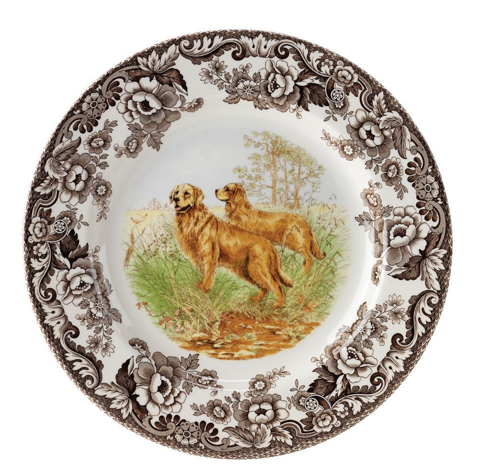 Woodland Dinner Plate 10.5 Inch, Golden Retriever - Robert's-SPODE | PORTMERION-Robert's