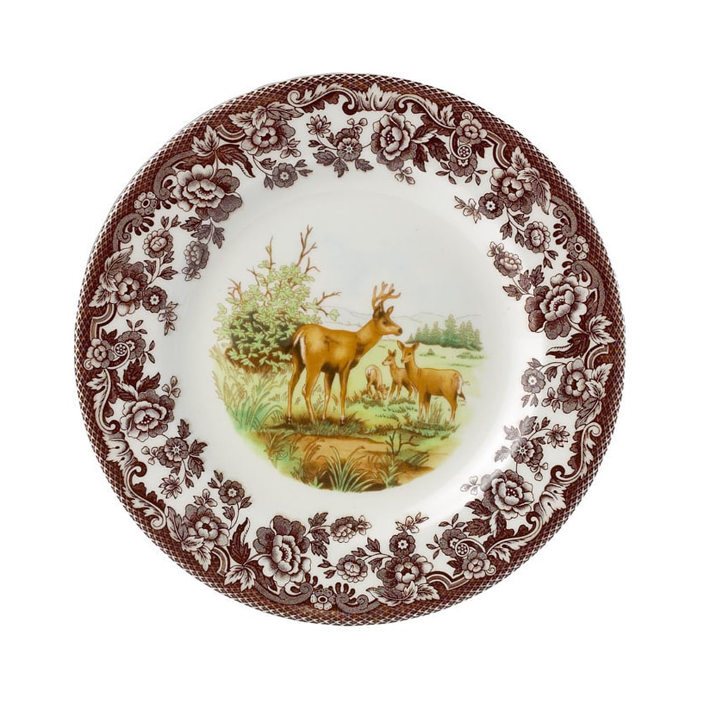 Woodland Dinner Plate 10.5 Inch, Mule Deer - Robert's-SPODE | PORTMERION-Robert's