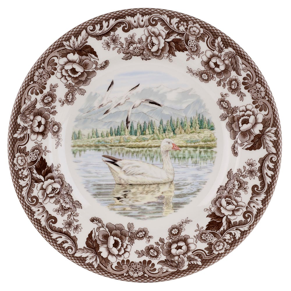 Woodland Dinner Plate 10.5 Inch, Snow Goose - Robert's-SPODE | PORTMERION-Robert's