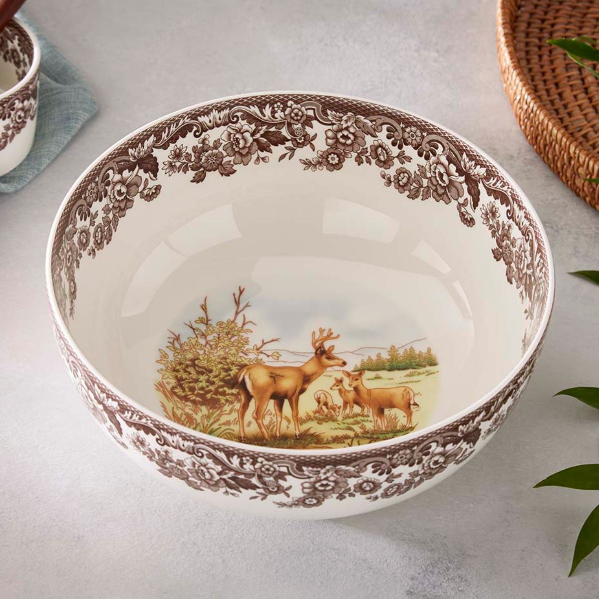 Woodland Salad Bowl, Mule Deer - Robert's-SPODE | PORTMERION-Robert's