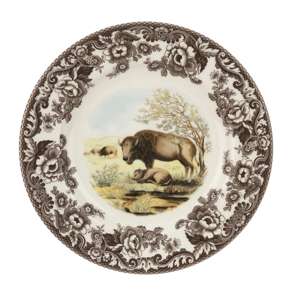 Woodland Salad Plate 8 Inch, Bison - Robert's-SPODE | PORTMERION-Robert's