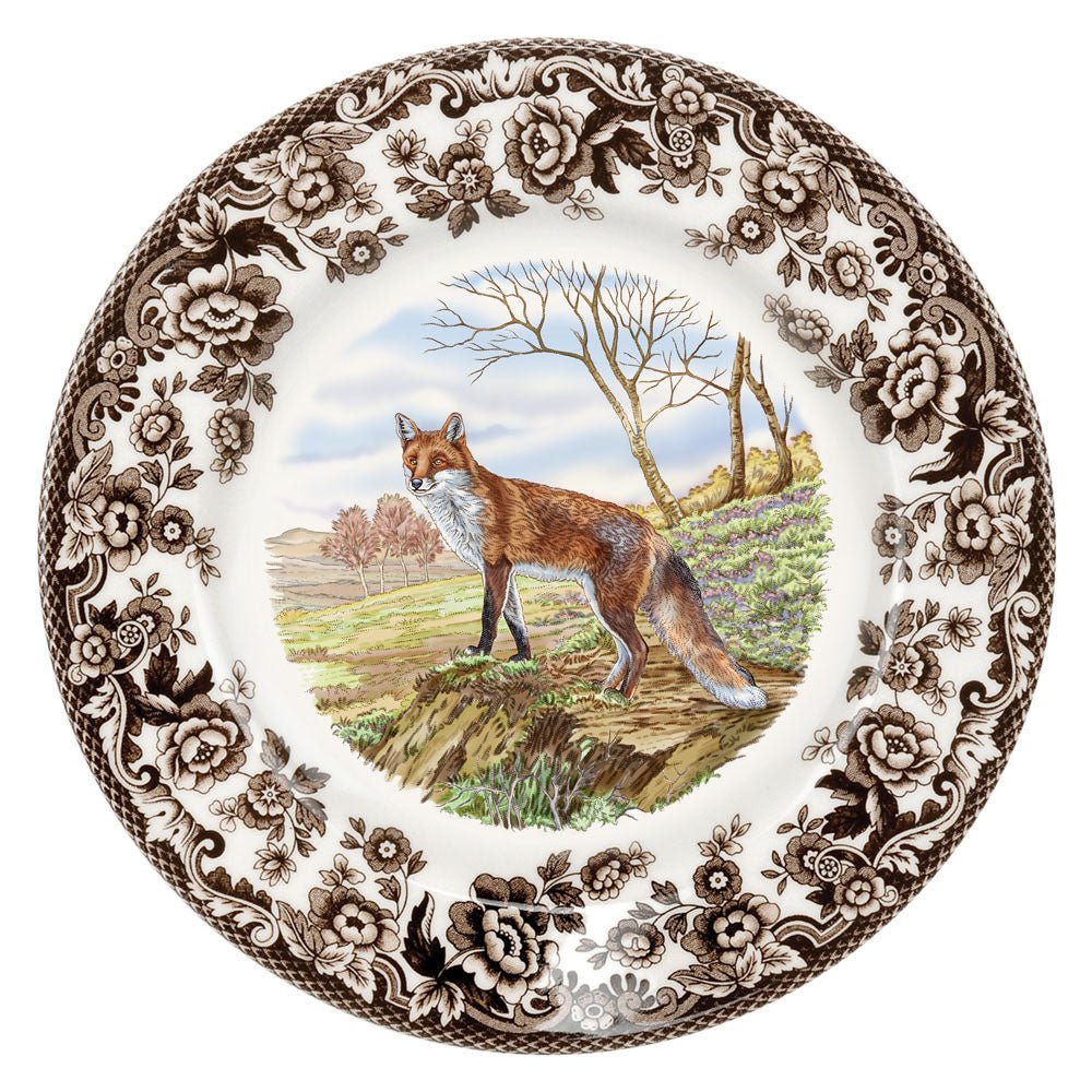 Woodland Salad Plate 8 Inch, Red Fox - Robert's-SPODE | PORTMERION-Robert's