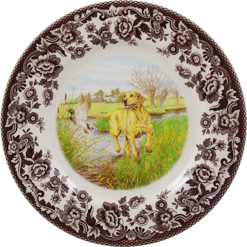 Woodland Salad Plate 8 Inch, Yellow Lab - Robert's-SPODE | PORTMERION-Robert's