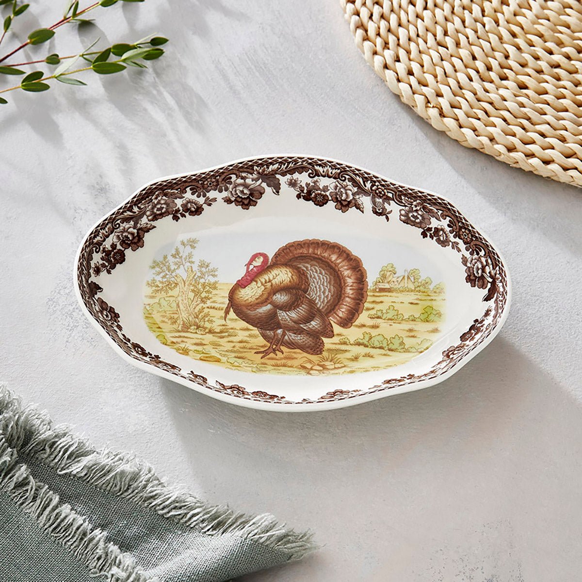 Woodland Turkey Pickle 8.5 in - Robert's-SPODE | PORTMERION-Robert's