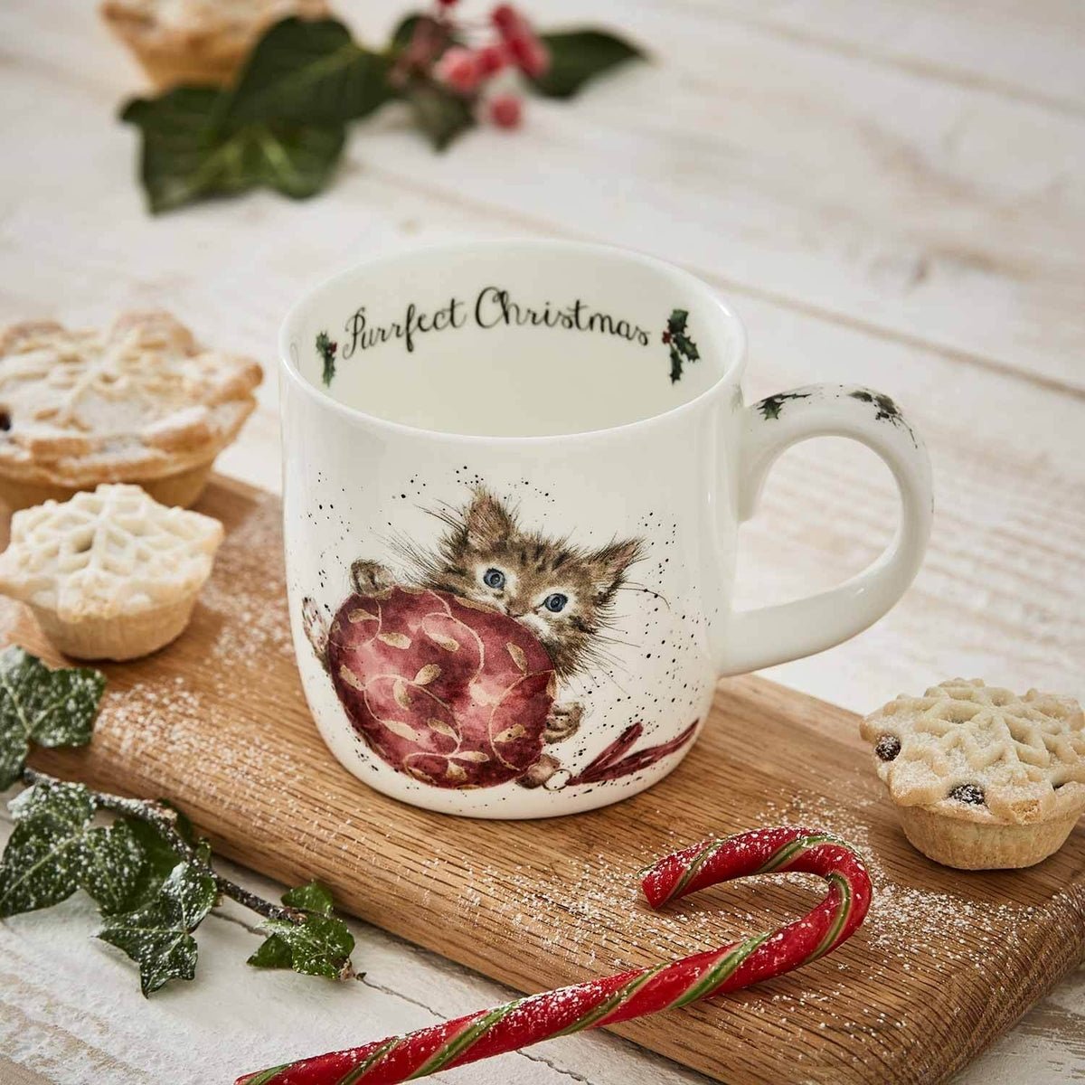 Wrendale Designs Purrfect Christmas Kitten Mug - Robert's-SPODE | PORTMERION-Robert's