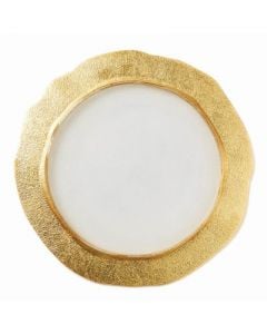 Vietri Rufolo Glass Gold Service Plate